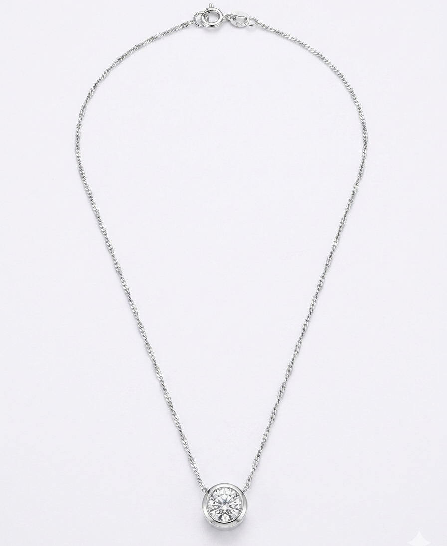 Solitaire Moissanite Drop