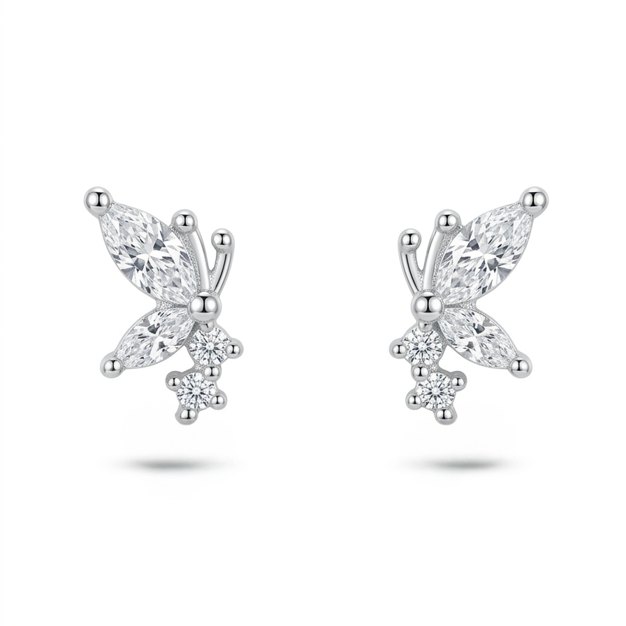 Moissanite Butterfly Wings