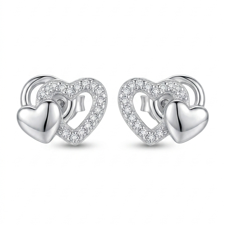 Aretes Double Heart